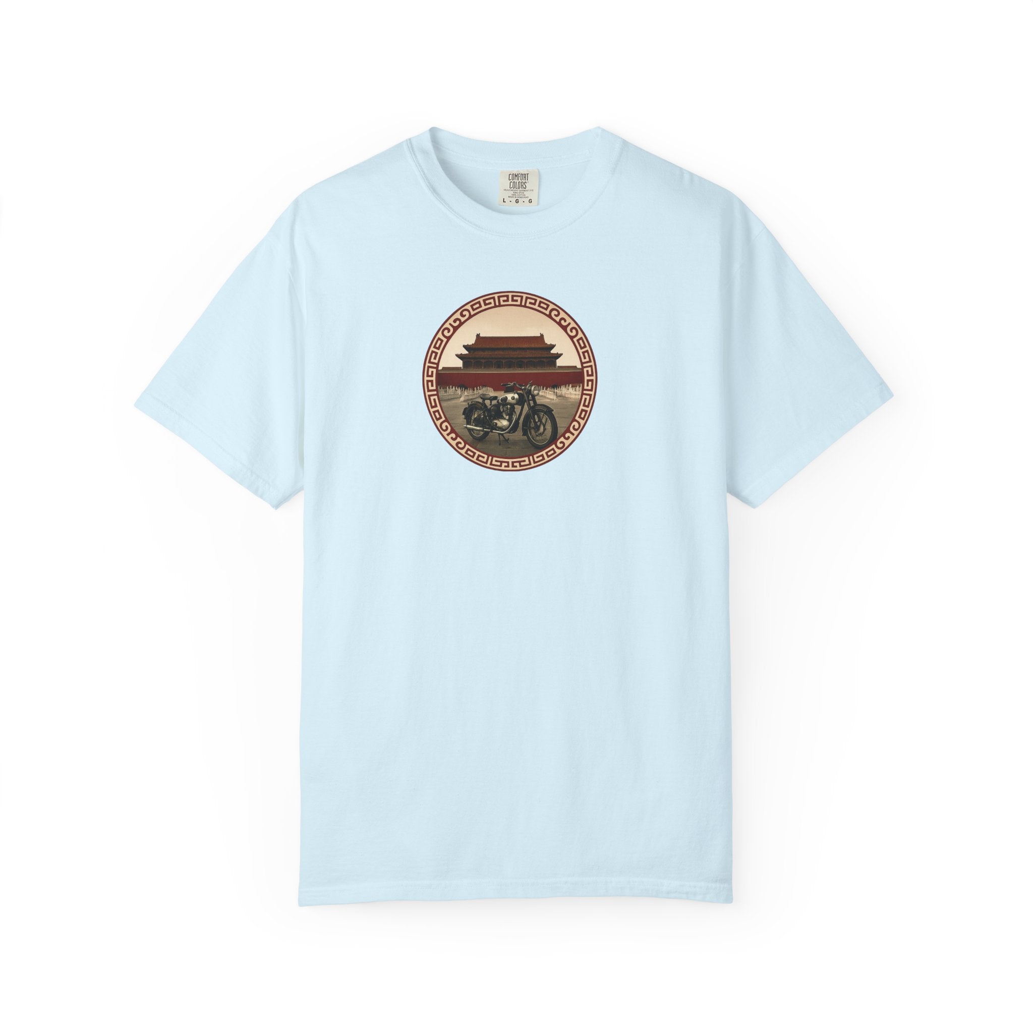 Vintage Camera & Pagoda T-Shirt — Retro Travel Photography Tee