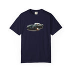 Classic Sports Car Tee — Vintage Jaguar with Guitar Graphic