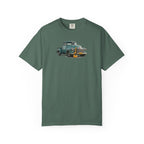 Vintage Pickup Truck & Guitar T-Shirt — Retro Americana Tee for Musicians & Classic Car Fans