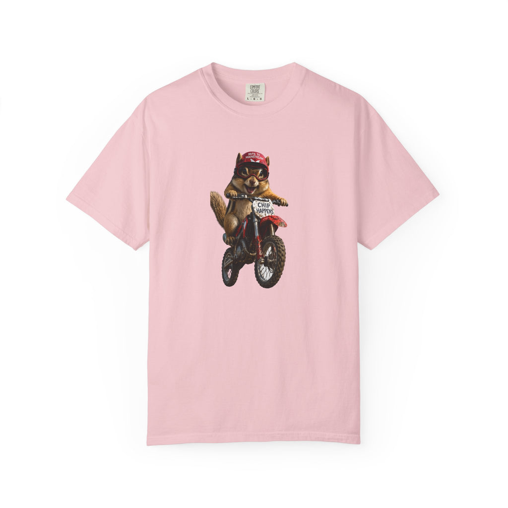 Motorcycle Cat T-Shirt — Retro Cat on Dirt Bike Graphic Tee