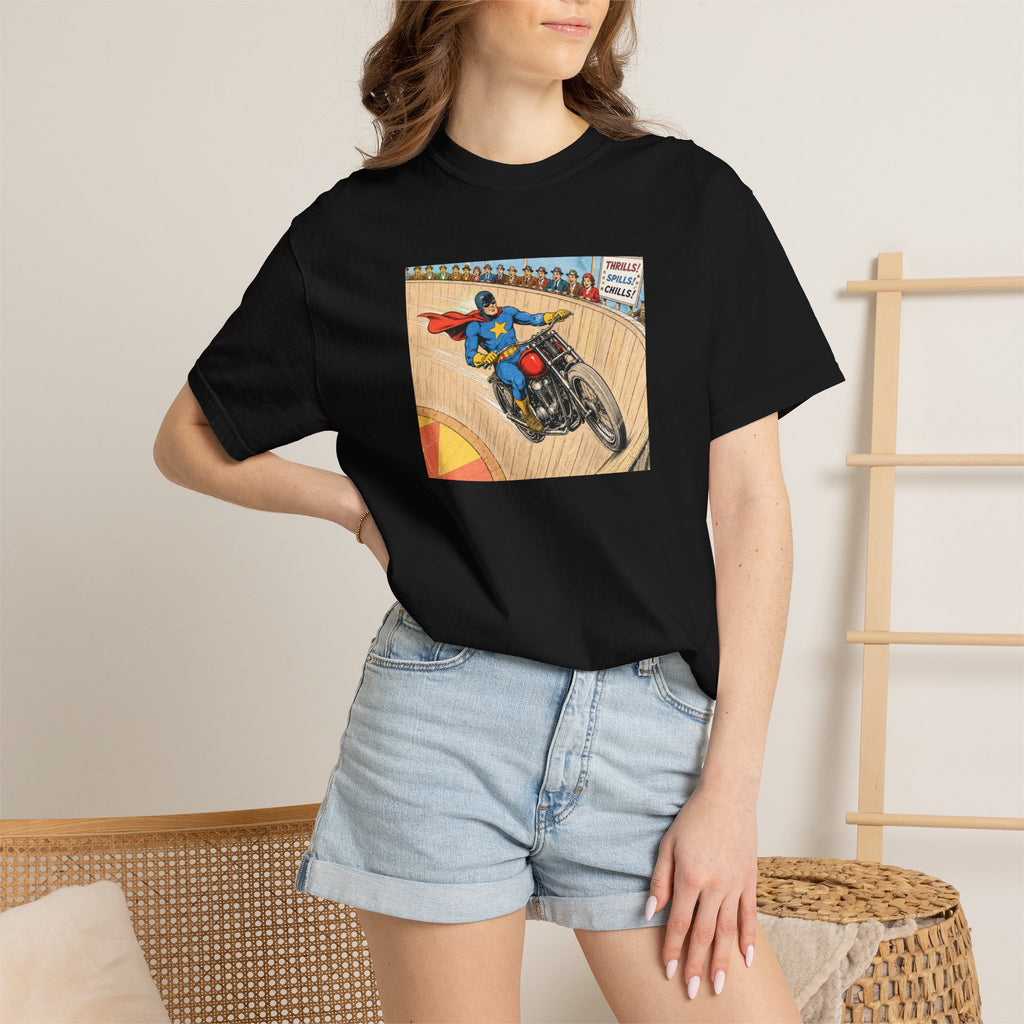 Motorcycle Racer Vintage Comic T-Shirt
