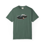 Classic Sports Car Tee — Vintage Jaguar with Guitar Graphic