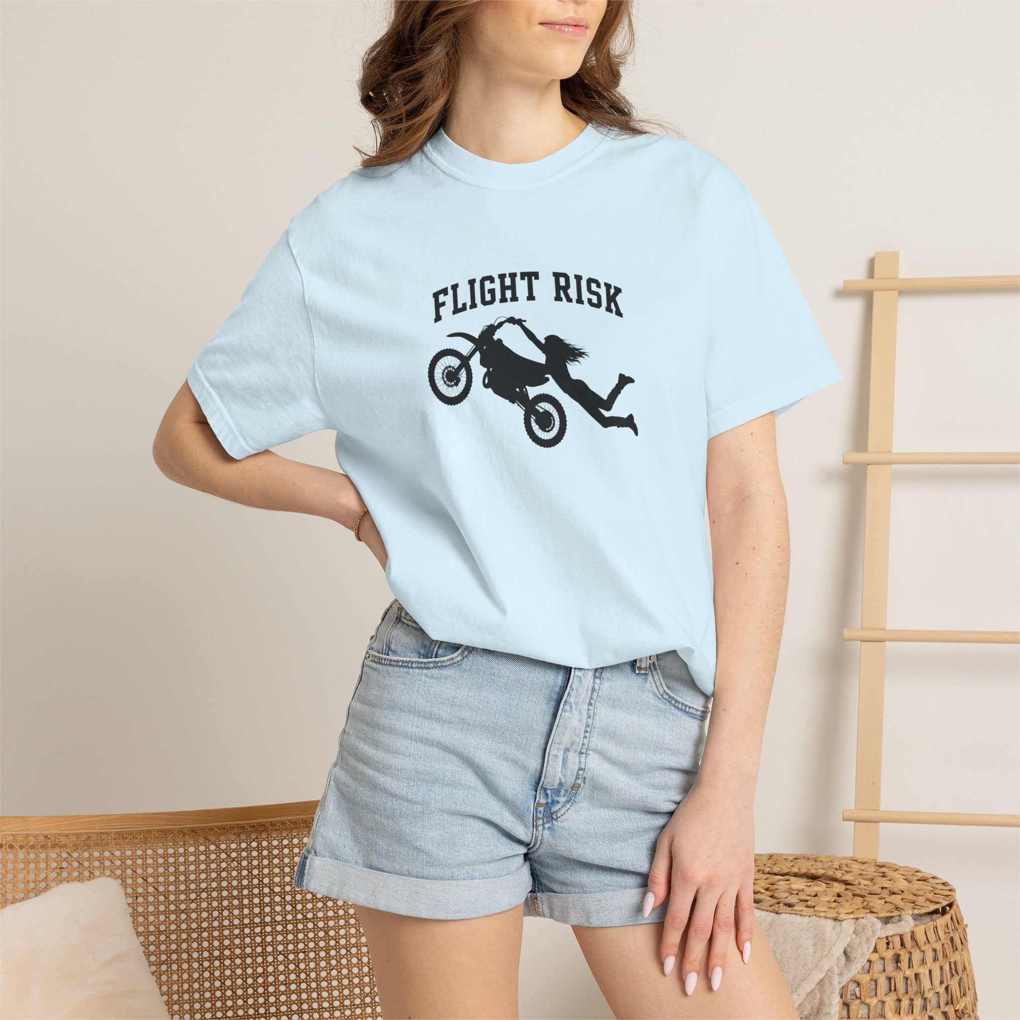 Flight Risk Motorcycle T-Shirt — Stunt Rider Graphic Tee