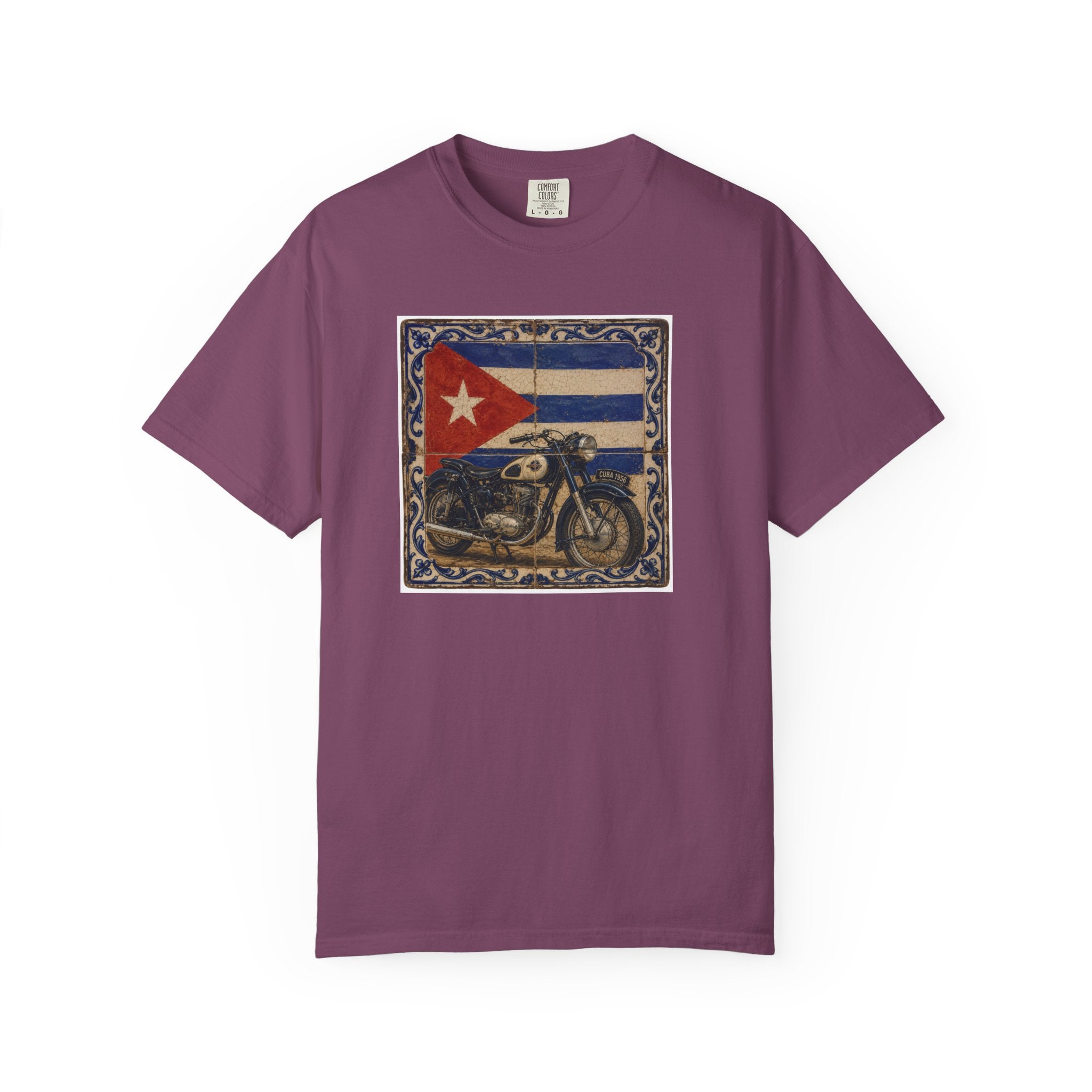 Cuban Flag Vintage Motorcycle T-Shirt