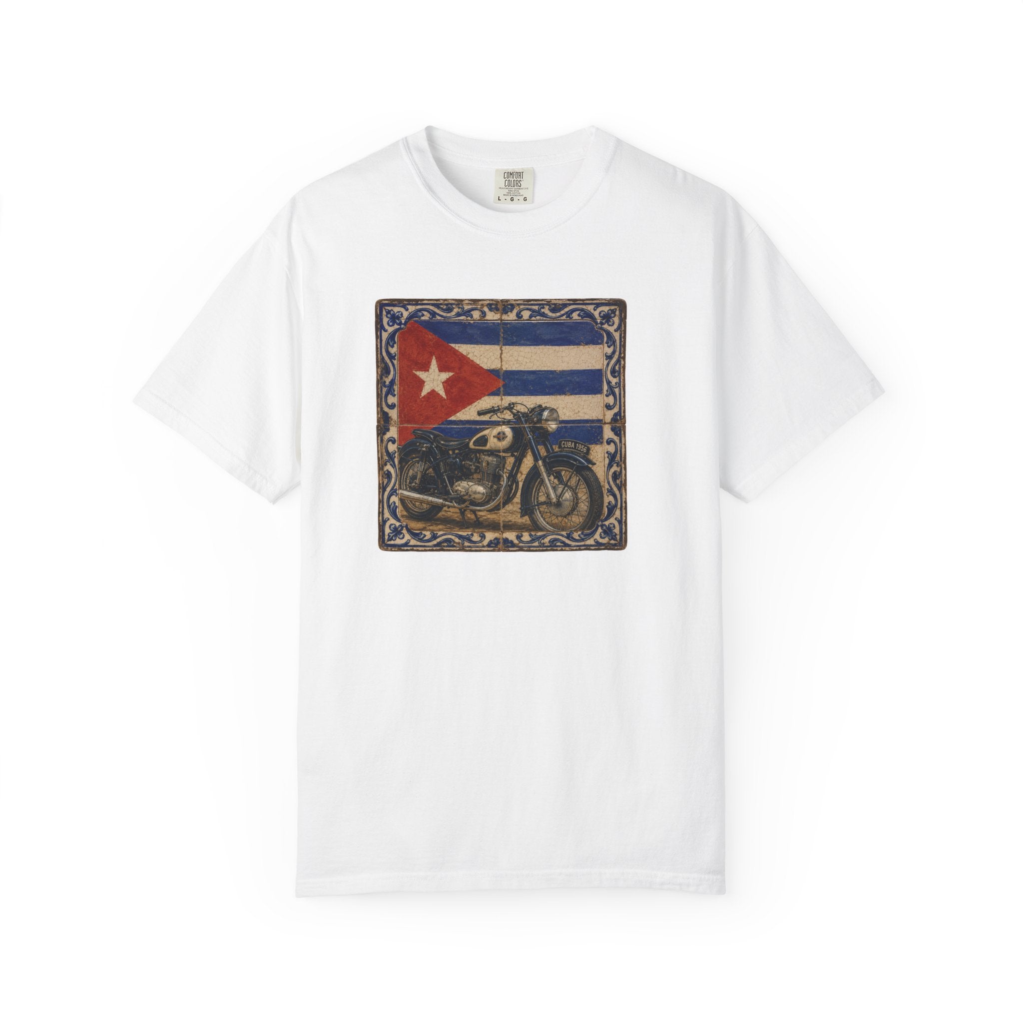 Cuban Flag Vintage Motorcycle T-Shirt