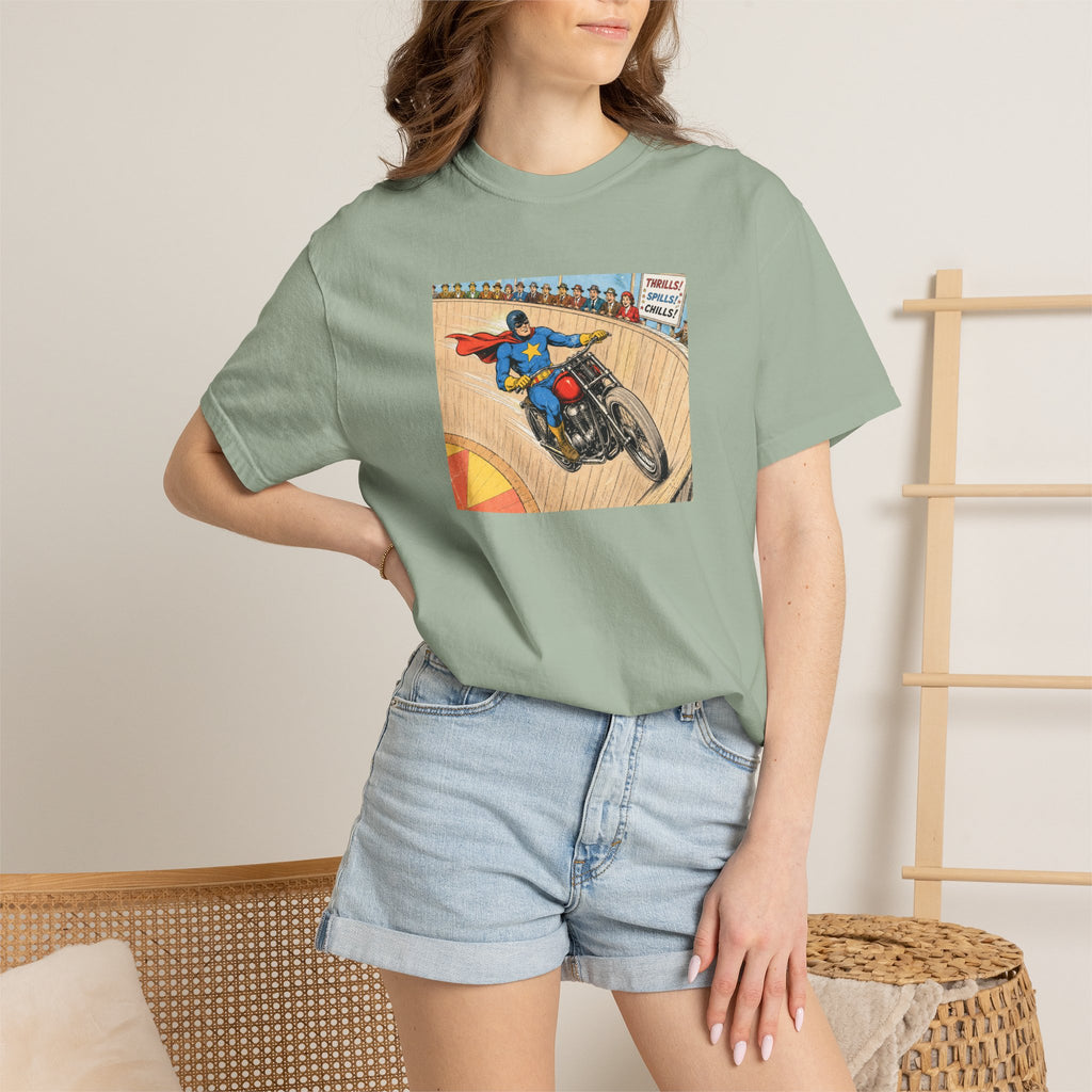 Motorcycle Racer Vintage Comic T-Shirt