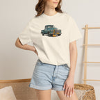Vintage Pickup Truck & Guitar T-Shirt — Retro Americana Tee for Musicians & Classic Car Fans
