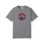 Copy of Arkansas Motorcycle Rider Graphic T-Shirt — State Flag Circle Design