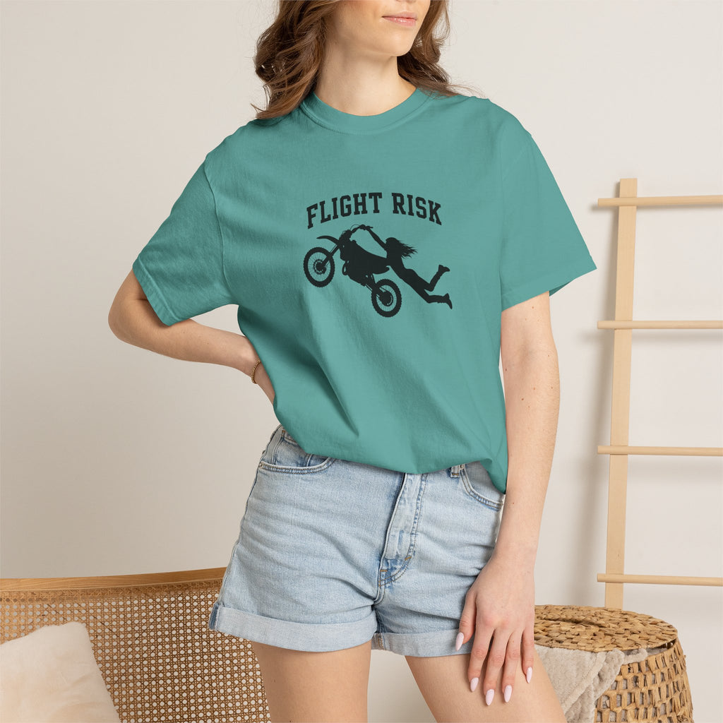 Flight Risk Motorcycle T-Shirt — Stunt Rider Graphic Tee
