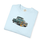Vintage Pickup Truck & Guitar T-Shirt — Retro Americana Tee for Musicians & Classic Car Fans