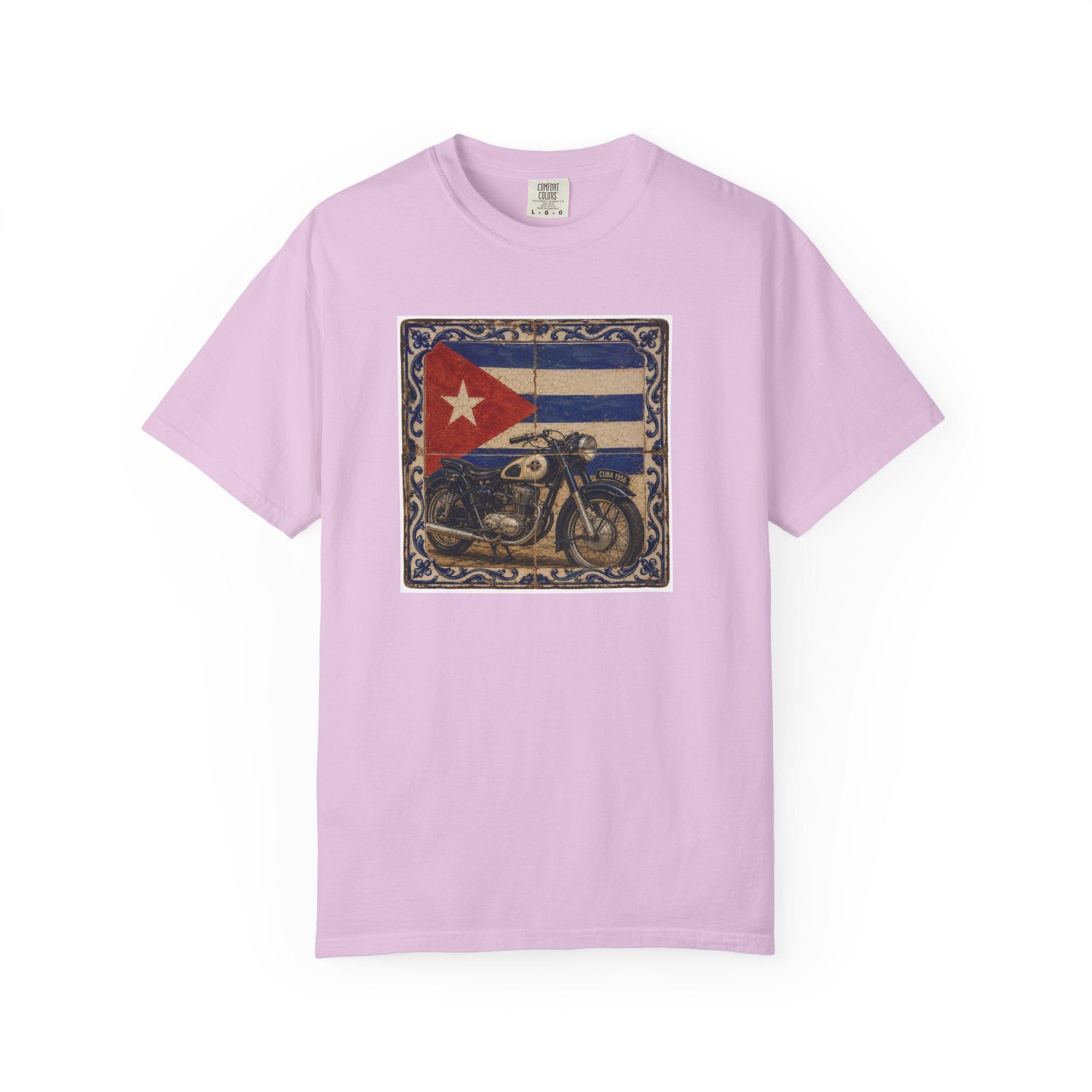 Cuban Flag Vintage Motorcycle T-Shirt