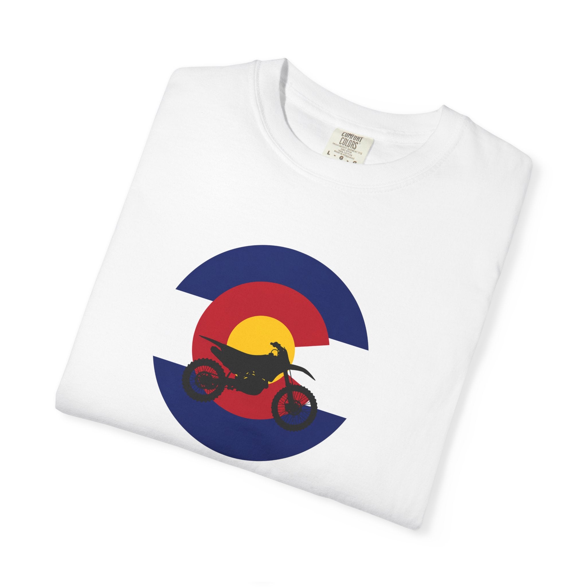 Motorcycle Sunset T-Shirt — Retro Colorado Circle Rider Tee