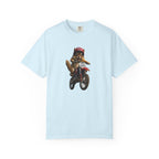Motorcycle Cat T-Shirt — Retro Cat on Dirt Bike Graphic Tee