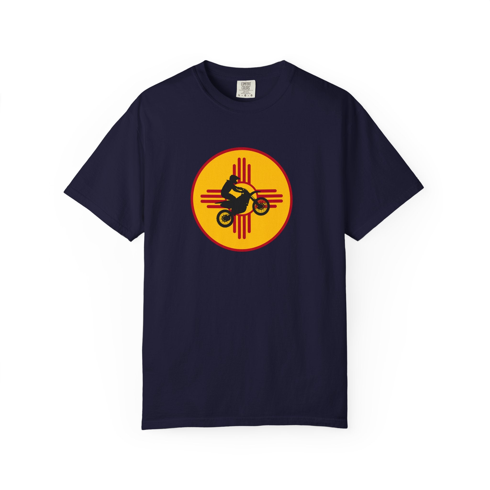 Sunset Motorcycle T-Shirt — Retro Bike Silhouette Tee