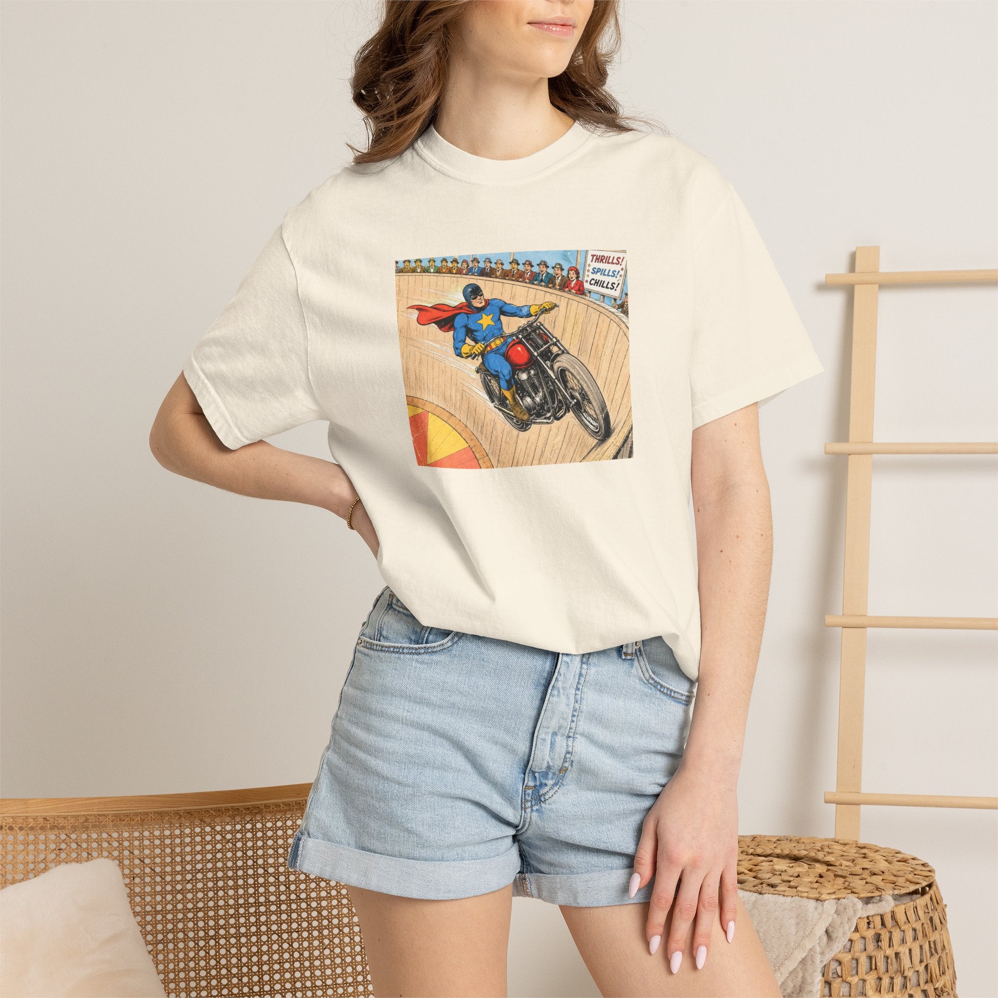 Motorcycle Racer Vintage Comic T-Shirt