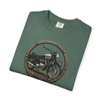 Classic Triumph Motorcycle T-Shirt — Vintage British Flag Ride Tee
