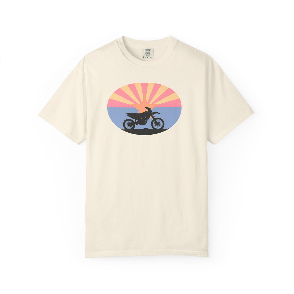 Copy of Sunset Motorcycle T-Shirt — Retro Bike Silhouette Tee