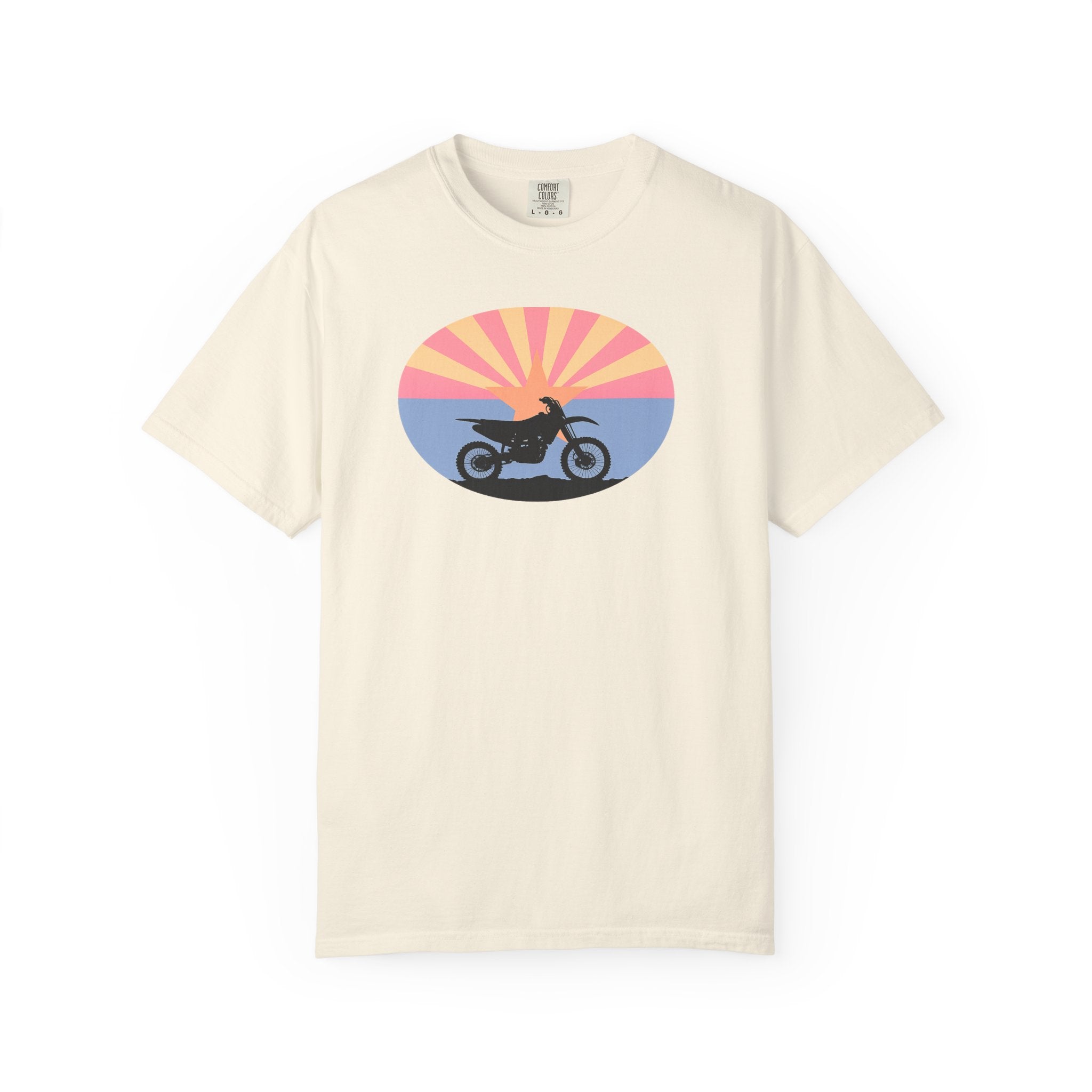 Copy of Sunset Motorcycle T-Shirt — Retro Bike Silhouette Tee
