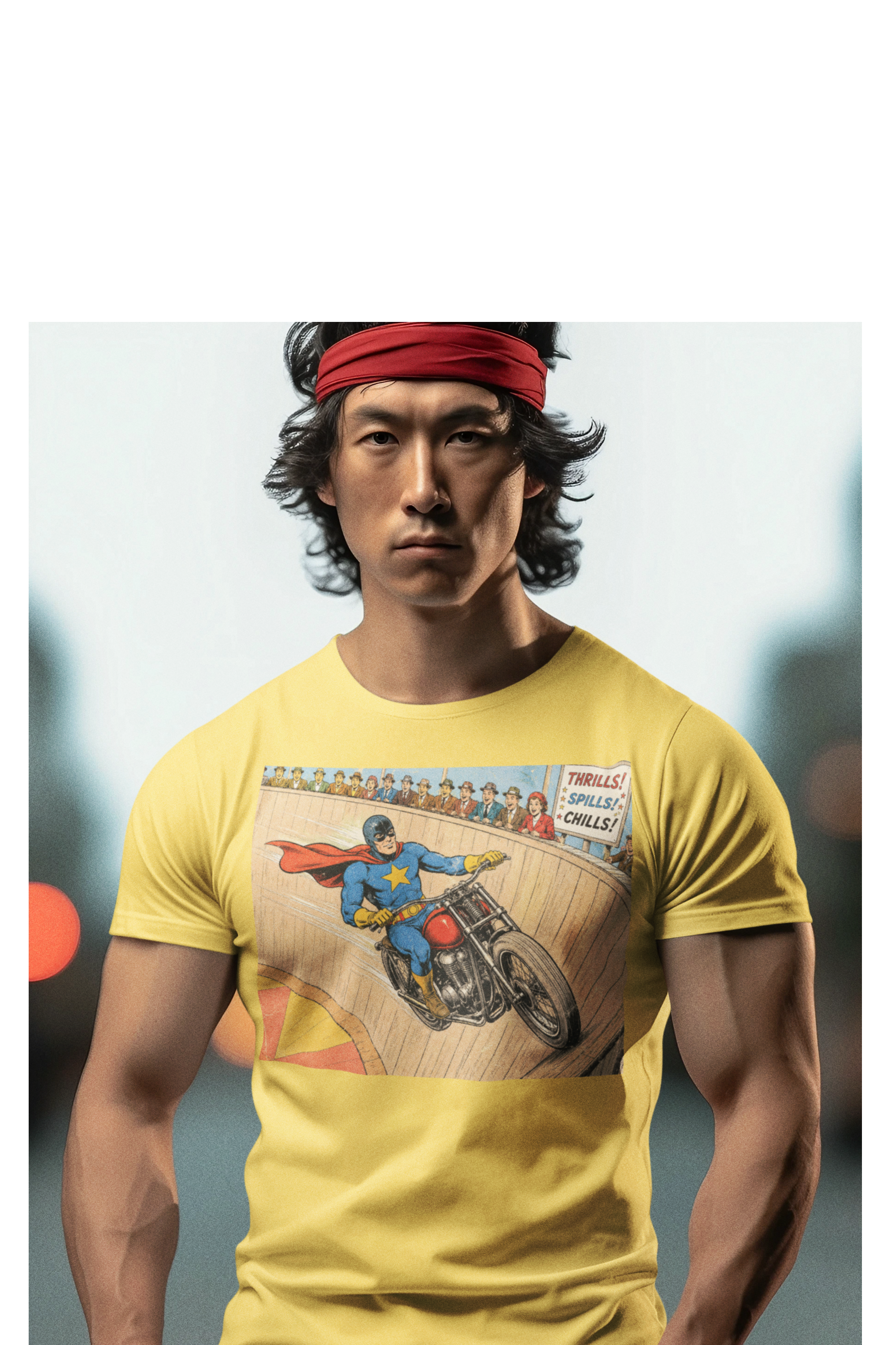 Motorcycle Racer Vintage Comic T-Shirt