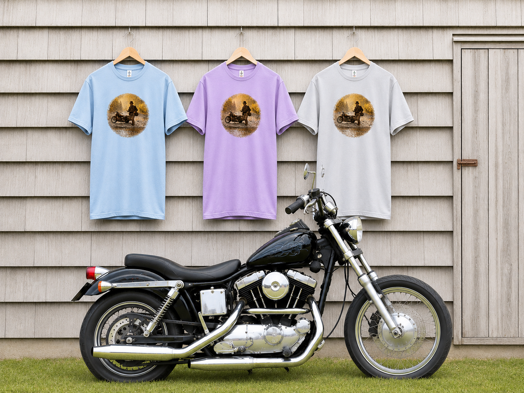 Copy of Motorcycle Rider Vintage Photo T-Shirt