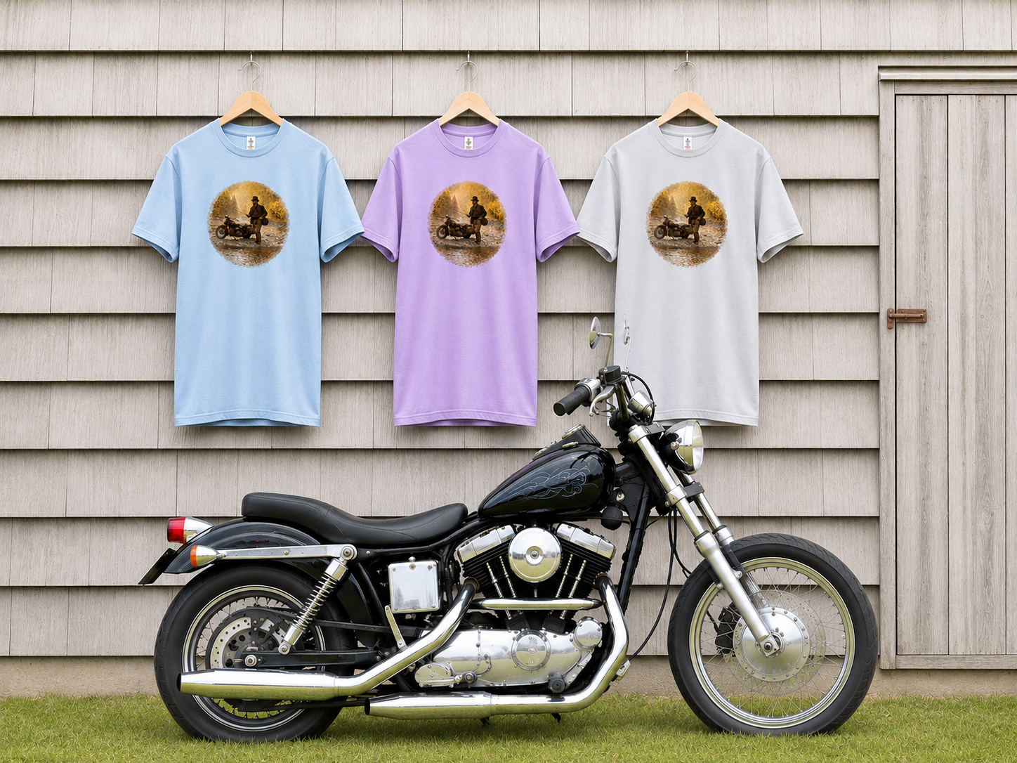 Copy of Motorcycle Rider Vintage Photo T-Shirt