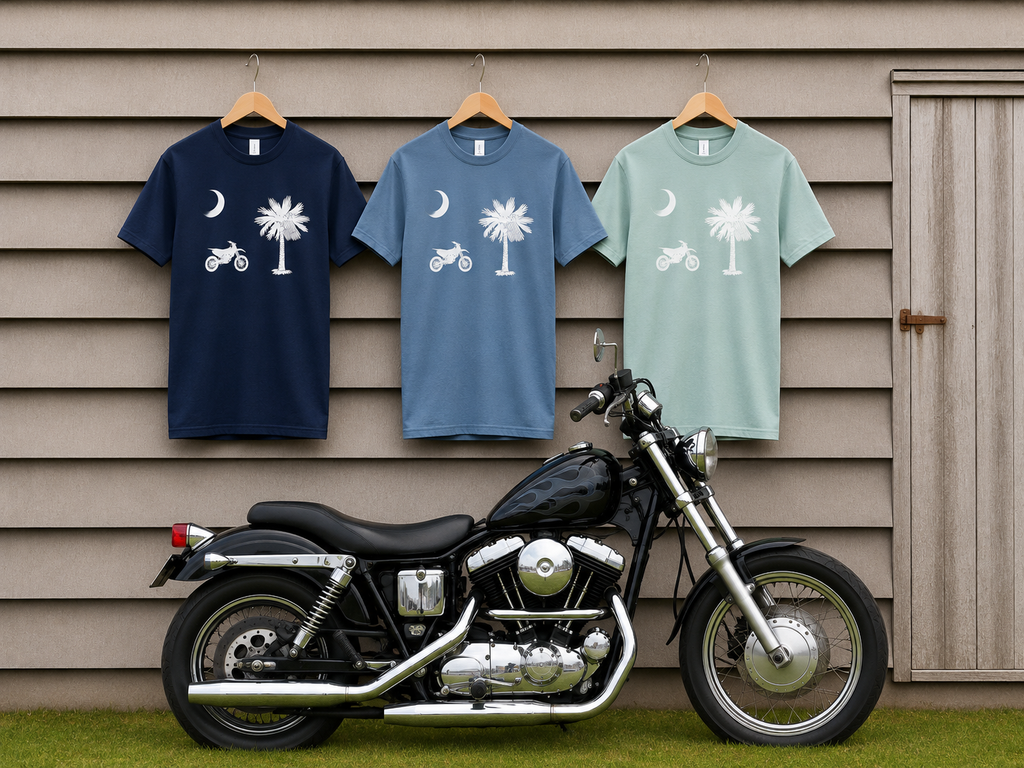 Copy of Motorcycle Palm Tree Night T-Shirt