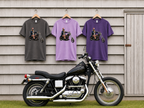 Vintage Biker Photo T-Shirt — "250 Years of Freedom" Graphic Tee