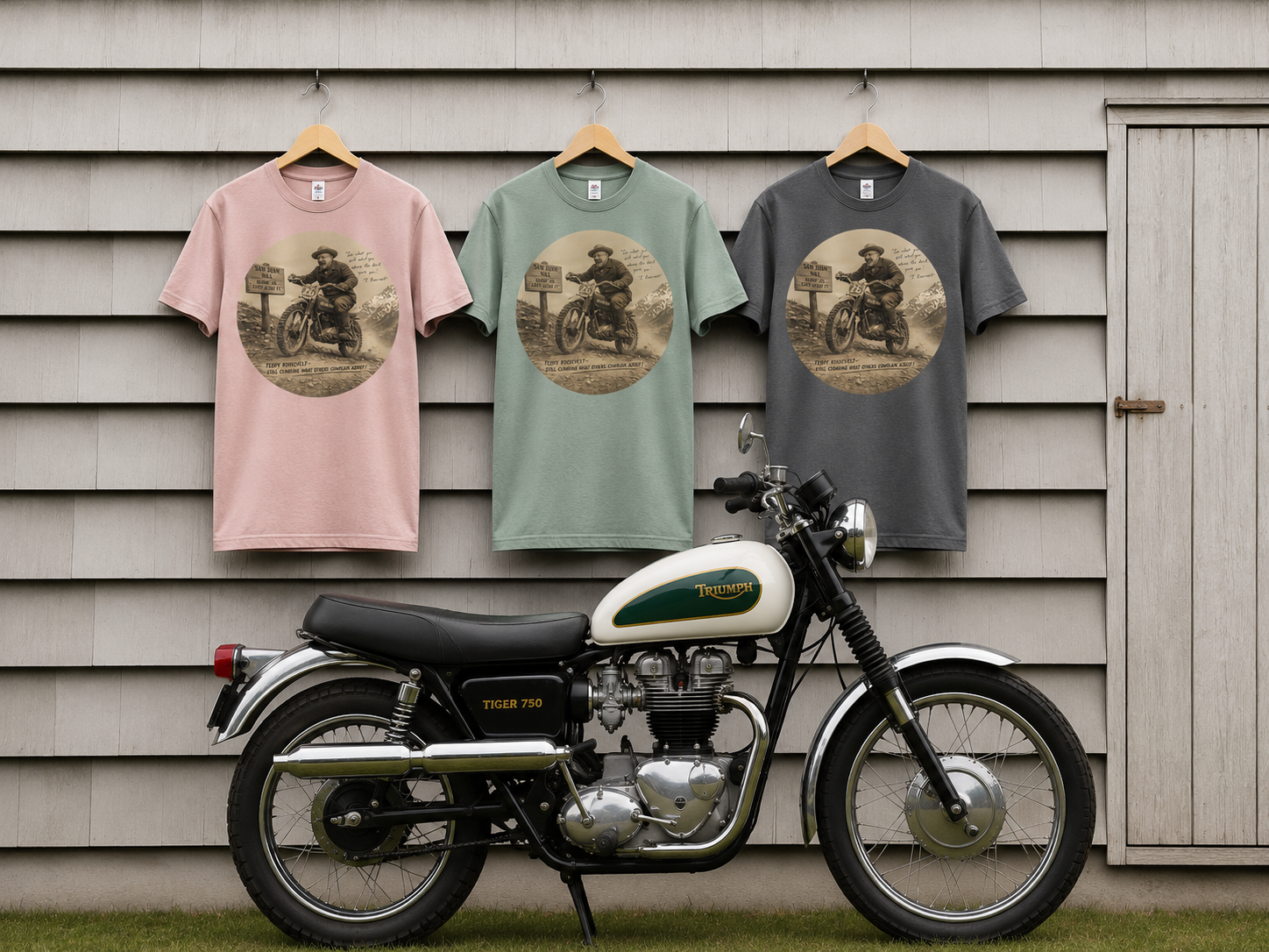Vintage Motorcycle Tee — 'The Swiss Alps' Retro Rider Graphic T-Shirt