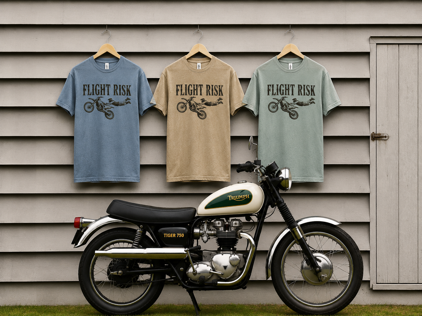 Flight Risk Motorcycle T-Shirt — Stunt Rider Graphic Tee