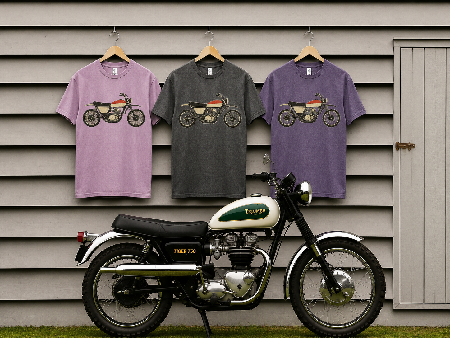 Vintage Motorcycle T-Shirt — Retro Cafe Racer Tee
