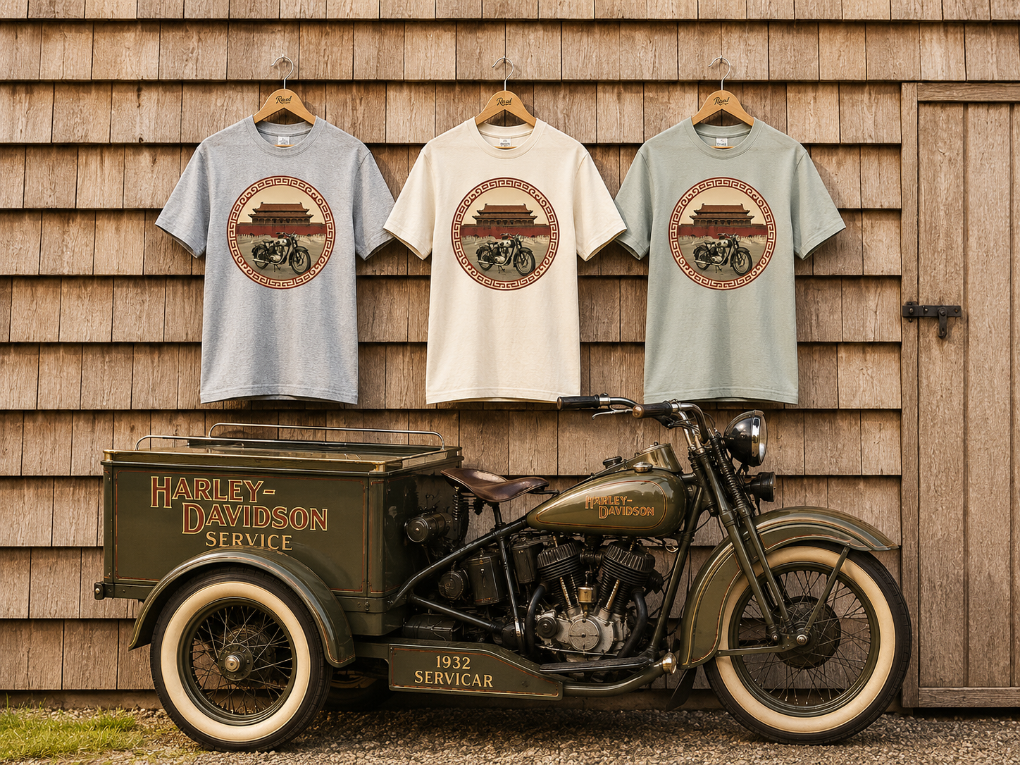 Vintage Camera & Pagoda T-Shirt — Retro Travel Photography Tee