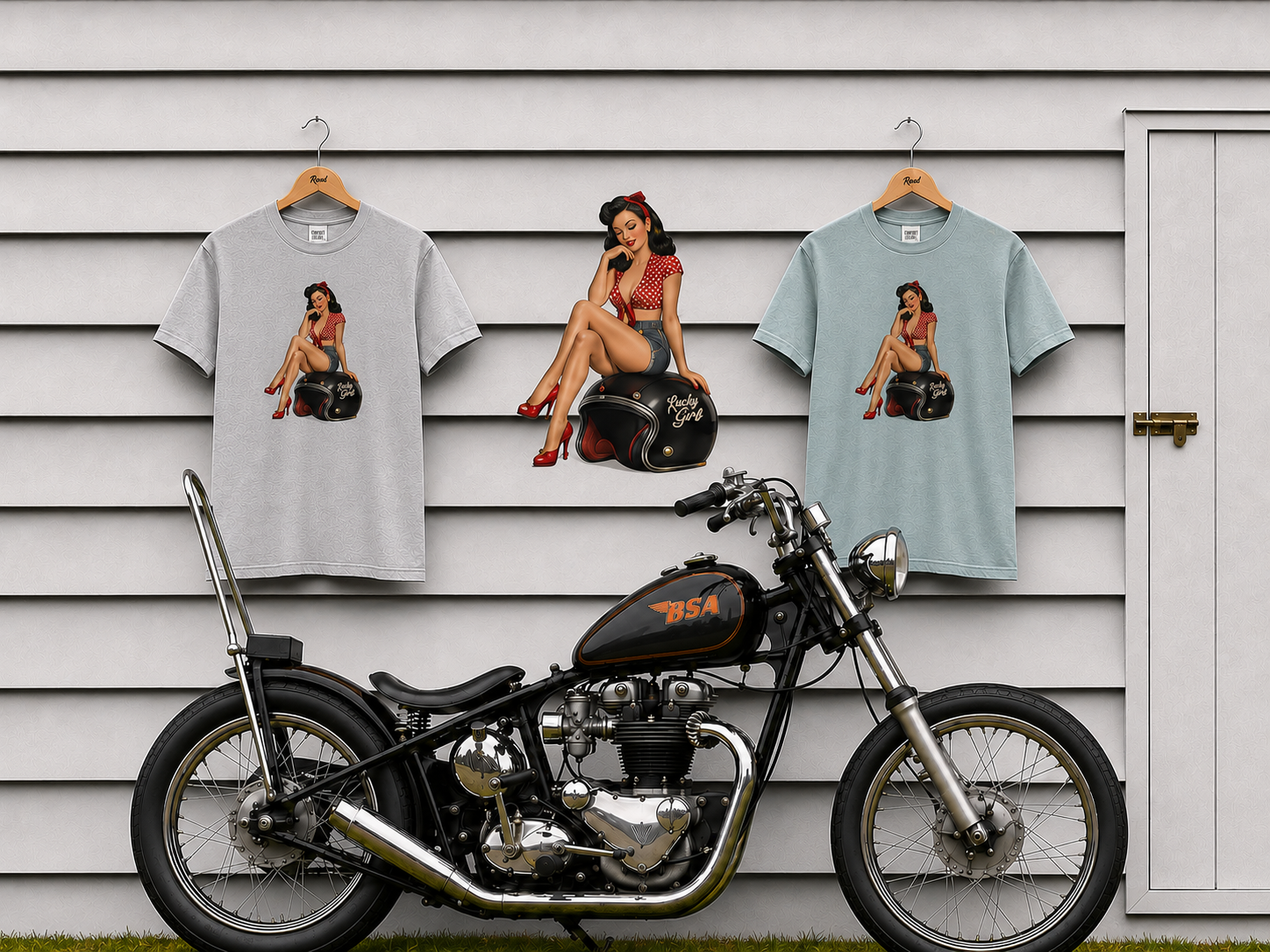 Pin Up Gal Biker