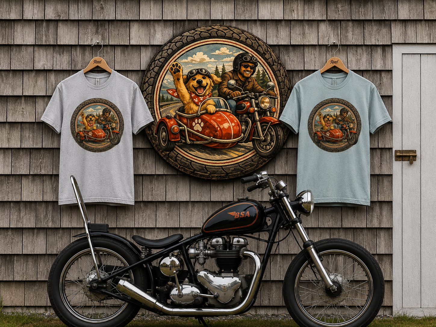 Dog in Side Car