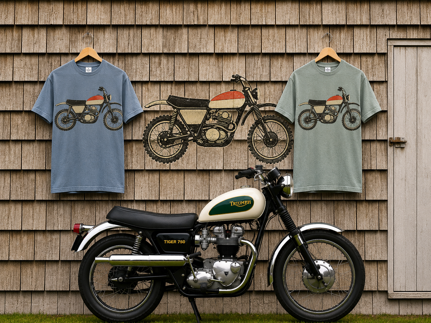 Vintage Motorcycle T-Shirt — Retro Cafe Racer Tee