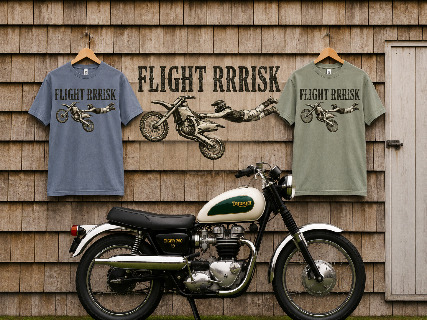 Flight Risk Motorcycle T-Shirt — Stunt Rider Graphic Tee