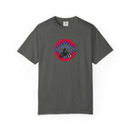Copy of Arkansas Motorcycle Rider Graphic T-Shirt — State Flag Circle Design
