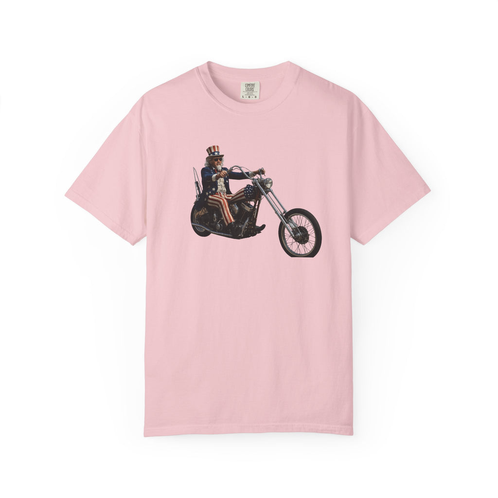 Vintage Biker Photo T-Shirt — "250 Years of Freedom" Graphic Tee