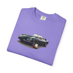 Classic Sports Car Tee — Vintage Jaguar with Guitar Graphic