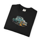 Vintage Pickup Truck & Guitar T-Shirt — Retro Americana Tee for Musicians & Classic Car Fans
