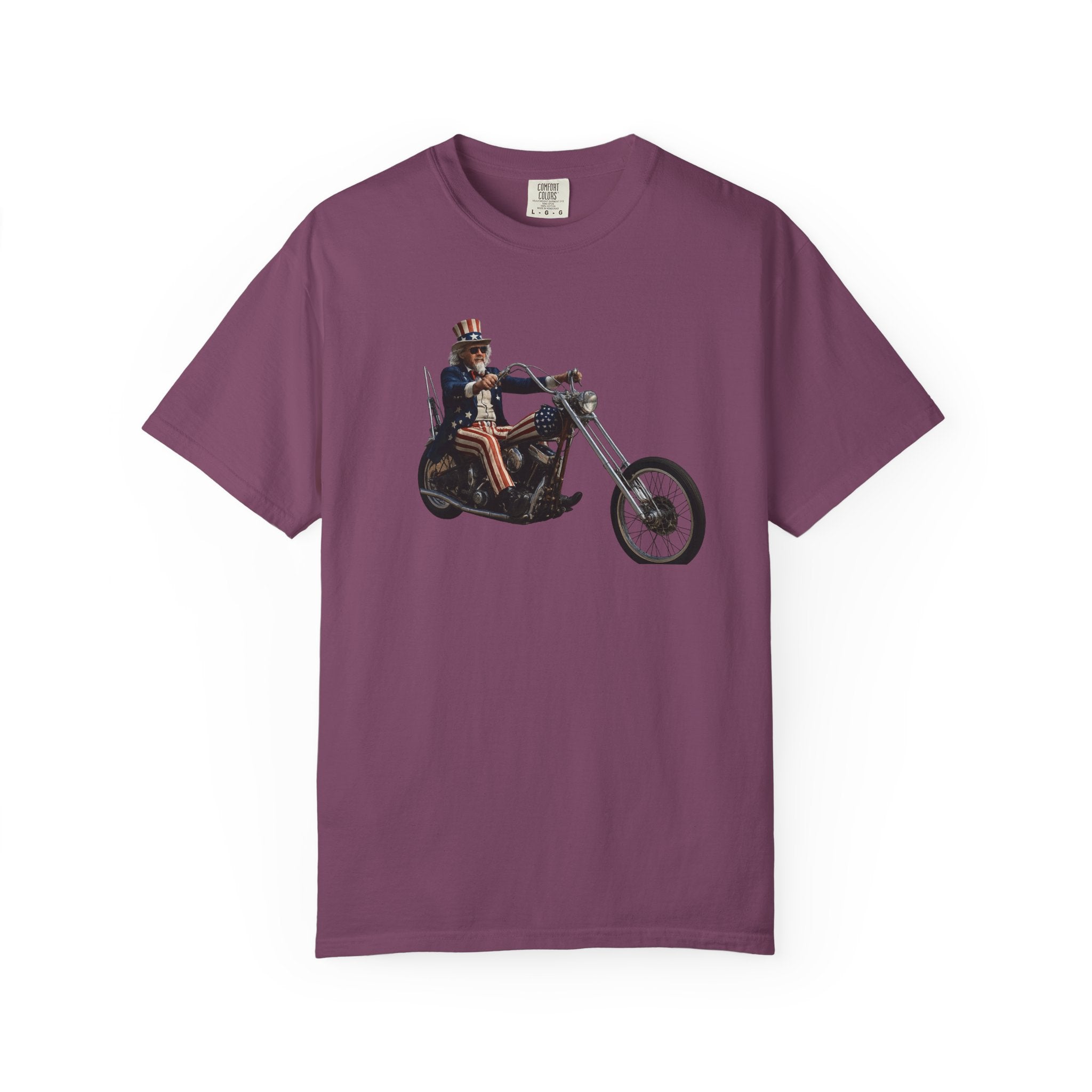 Vintage Biker Photo T-Shirt — "250 Years of Freedom" Graphic Tee