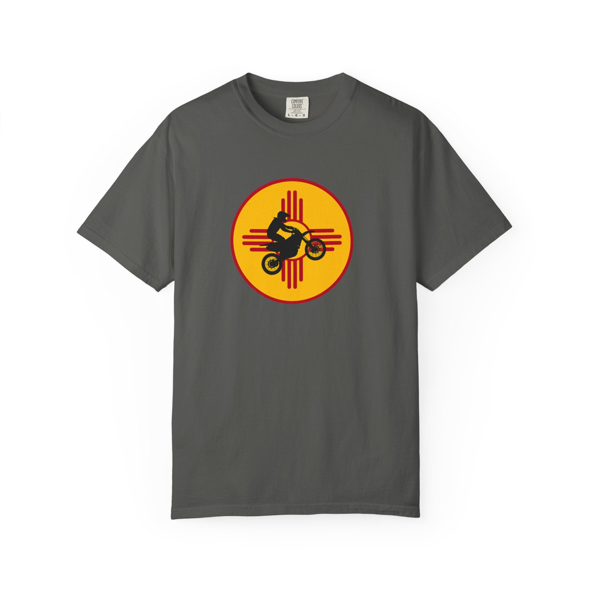 Sunset Motorcycle T-Shirt — Retro Bike Silhouette Tee