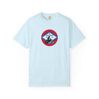 Copy of Arkansas Motorcycle Rider Graphic T-Shirt — State Flag Circle Design