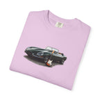 Classic Sports Car Tee — Vintage Jaguar with Guitar Graphic