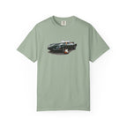 Classic Sports Car Tee — Vintage Jaguar with Guitar Graphic