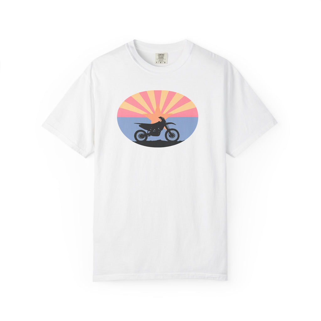 Copy of Sunset Motorcycle T-Shirt — Retro Bike Silhouette Tee