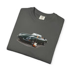 Classic Sports Car Tee — Vintage Jaguar with Guitar Graphic