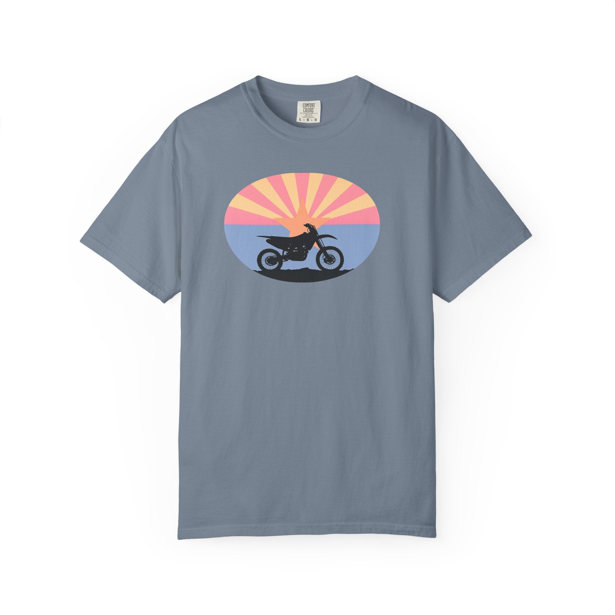 Copy of Sunset Motorcycle T-Shirt — Retro Bike Silhouette Tee