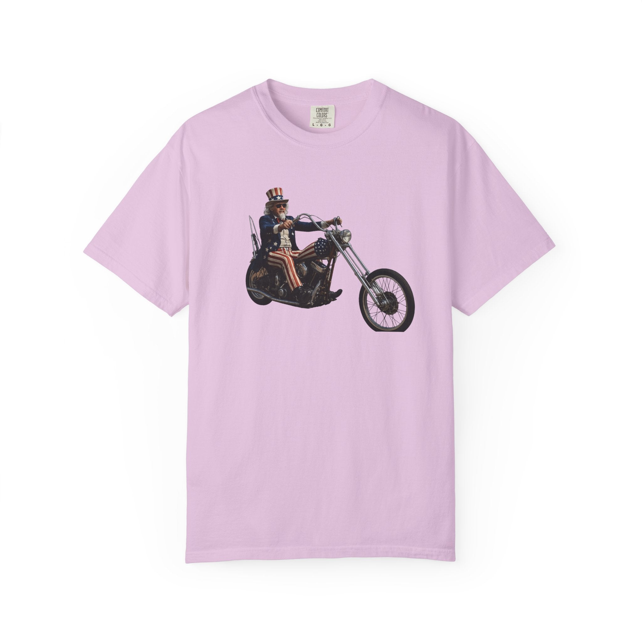 Vintage Biker Photo T-Shirt — "250 Years of Freedom" Graphic Tee