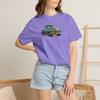 Vintage Pickup Truck & Guitar T-Shirt — Retro Americana Tee for Musicians & Classic Car Fans