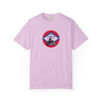 Copy of Arkansas Motorcycle Rider Graphic T-Shirt — State Flag Circle Design